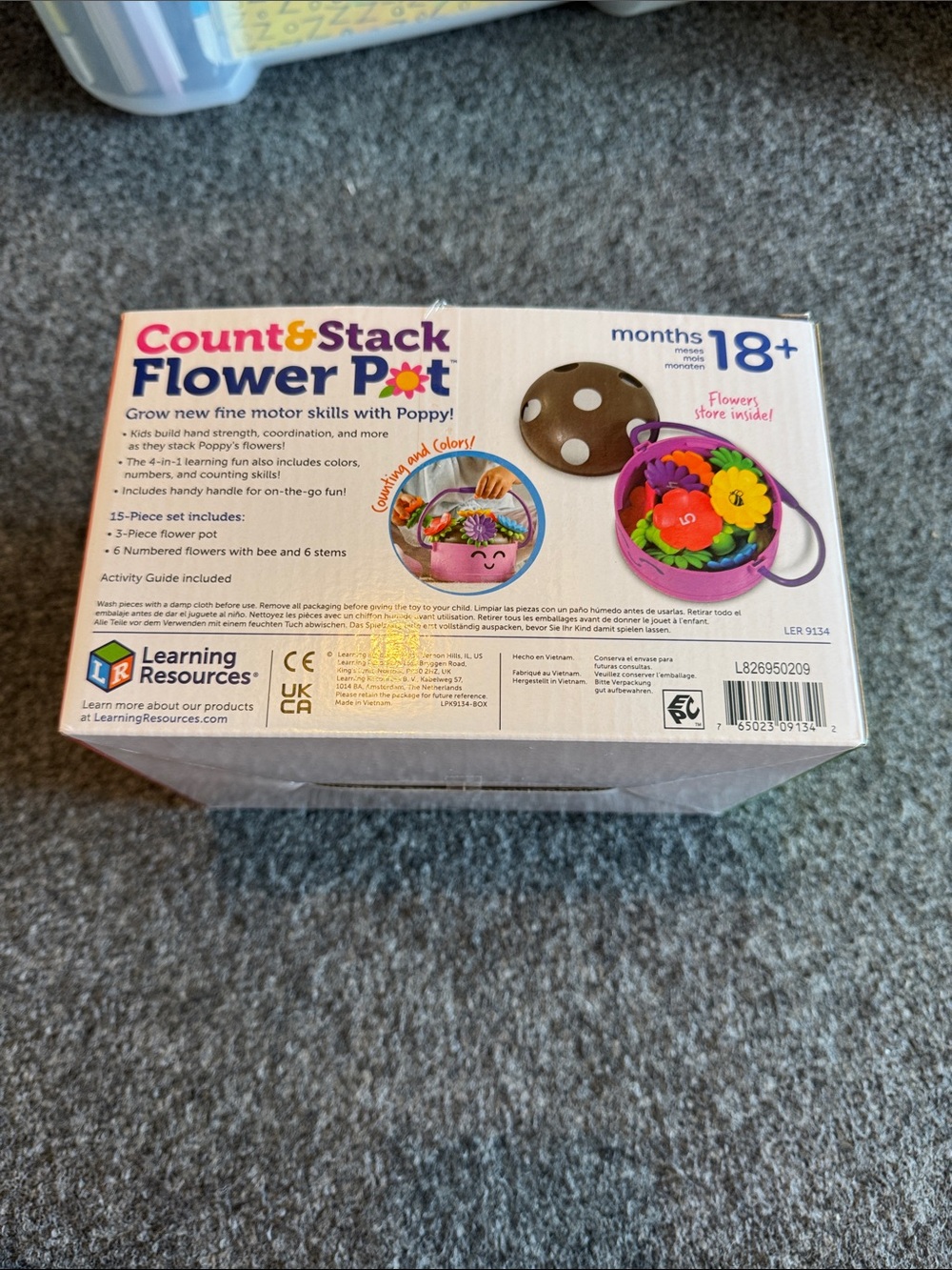 Learning Resources Count and Stack Flower Pot - Picture 3 of 3